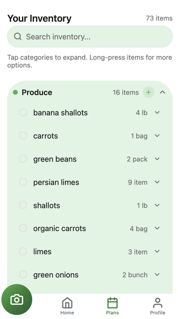 Pantry inventory management
